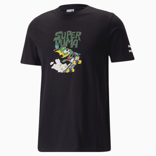 Classics Super PUMA Graphic Men's T-Shirt, PUMA Black, extralarge-IDN