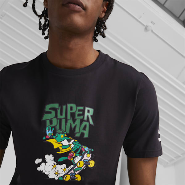 Classics Super PUMA Graphic Men's T-Shirt, PUMA Black, extralarge-IDN