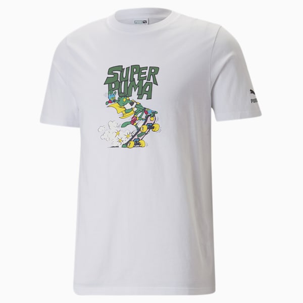 Classics Super PUMA Graphic Men's T-Shirt, PUMA White, extralarge-IDN