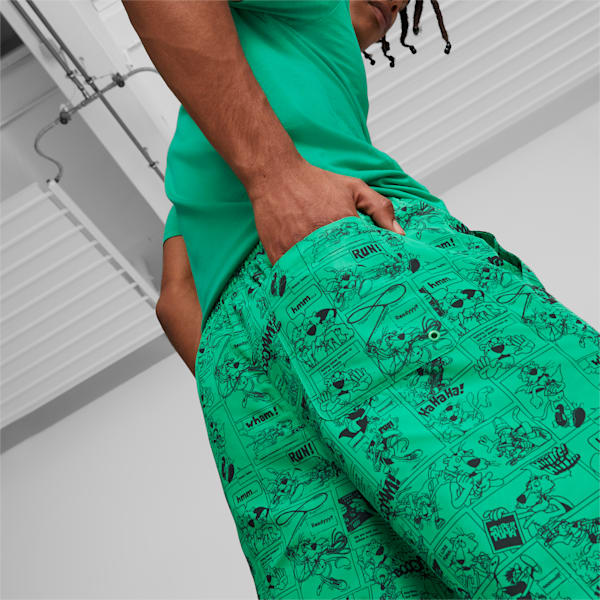 Classics Super Men's Regular Fit Shorts, Grassy Green-AOP, extralarge-IND