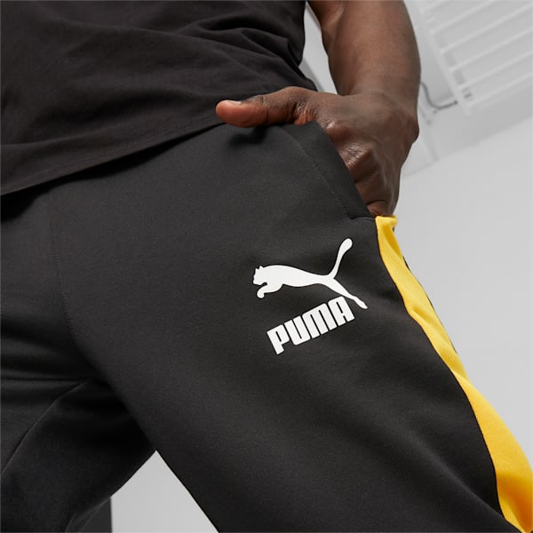 Pants deportivos para hombre T7 Iconic, PUMA Black-Hot Heat, extralarge