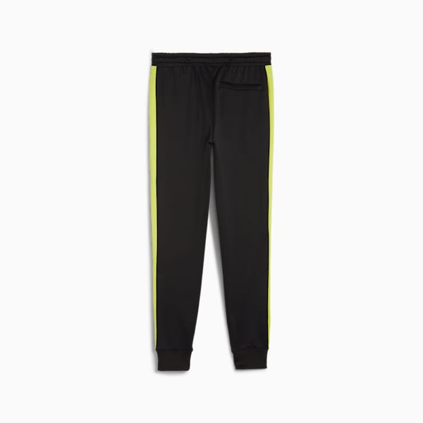 Iconic T7 Men's Track Pants, PUMA Black-Lime Sheen, extralarge