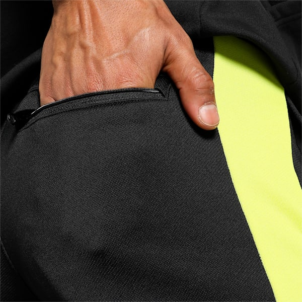 T7 Iconic Men's Slim Fit Track Pants, PUMA Black-Lime Sheen, extralarge-IND