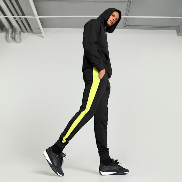Pants Hombre T7 Iconic, PUMA Black-Lime Sheen, extralarge