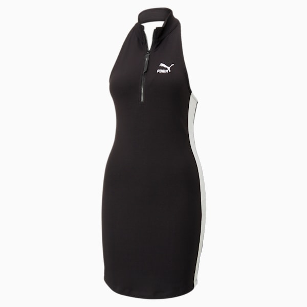T7 Half-Zip Mock Neck Dress Women, PUMA Black, extralarge-GBR
