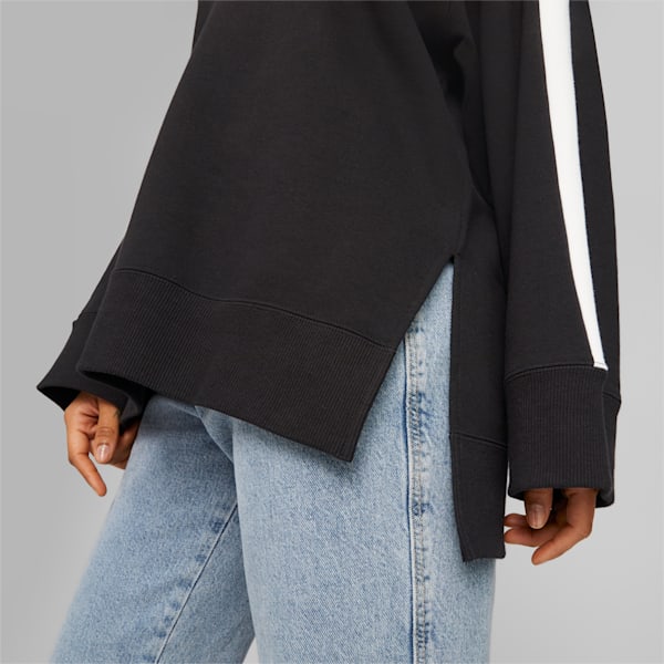 T7 V-Neck Sweatshirt Women, PUMA Black