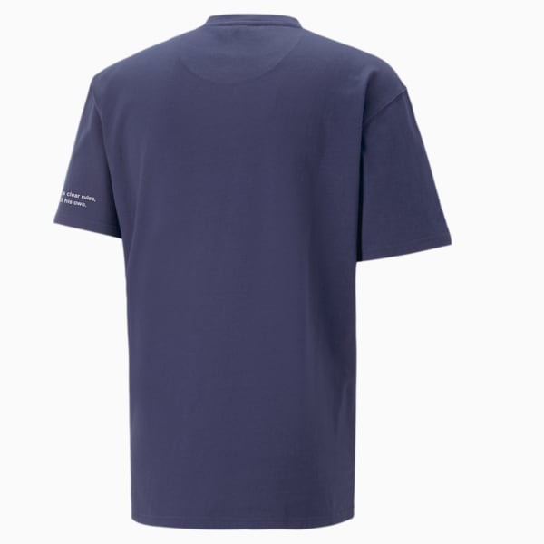 MMQ Graphic Men's Relaxed Fit T-Shirt, PUMA Navy, extralarge-IND