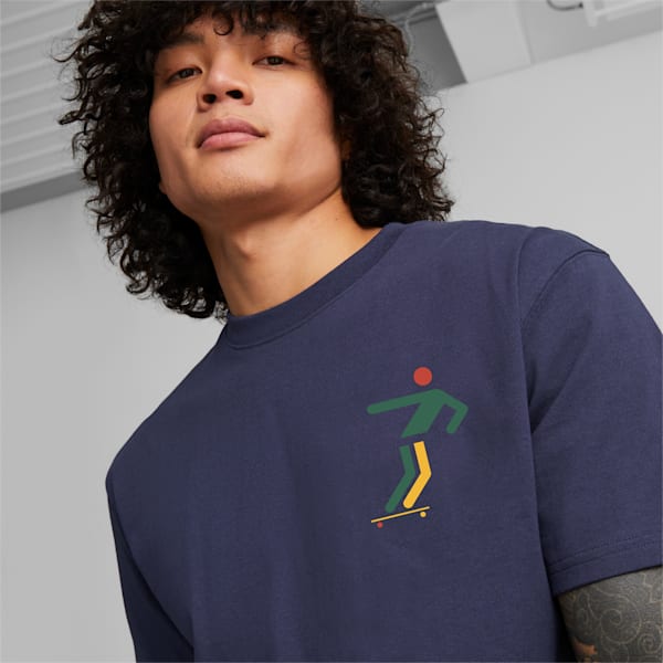 MMQ Graphic Men's Relaxed Fit T-Shirt, PUMA Navy, extralarge-IND