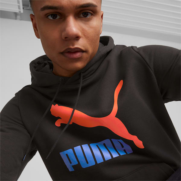 Sudadera con  gorra para hombre Classics Logo, PUMA Black-Royal Sapphire, extralarge