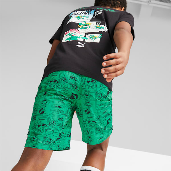 Classics Super PUMA Boys' Shorts, Grassy Green, extralarge-IND