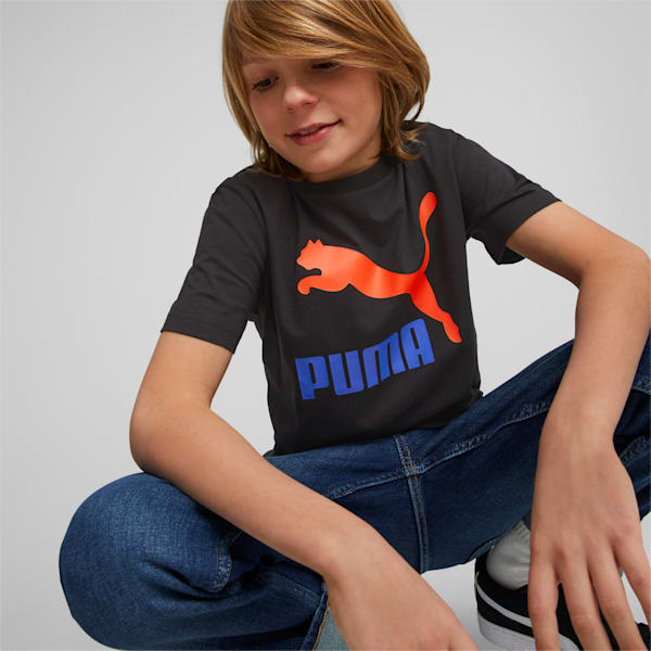 Classics Logo Boys' T-Shirt, PUMA Black, extralarge-IND
