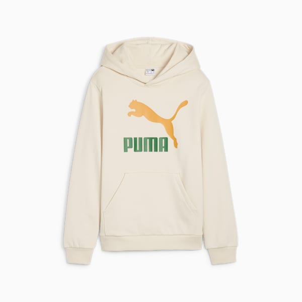 Classics Logo Hoodie Youth, Alpine Snow-Archive Green, extralarge
