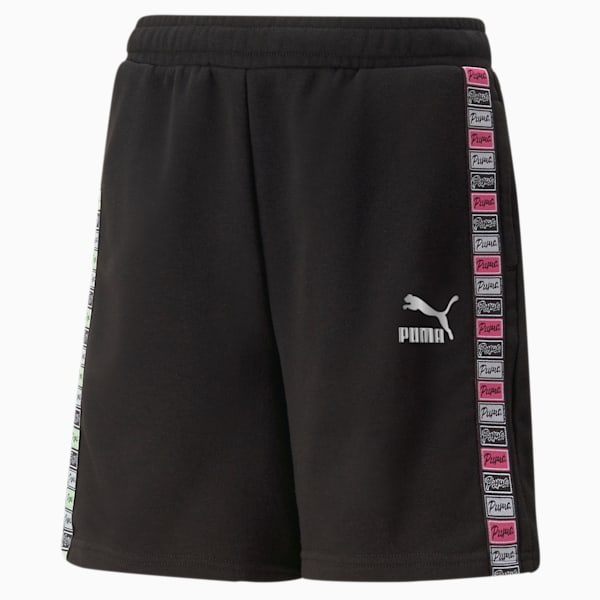 Ruleb High Waisted Girls Shorts, PUMA Black, extralarge-IND