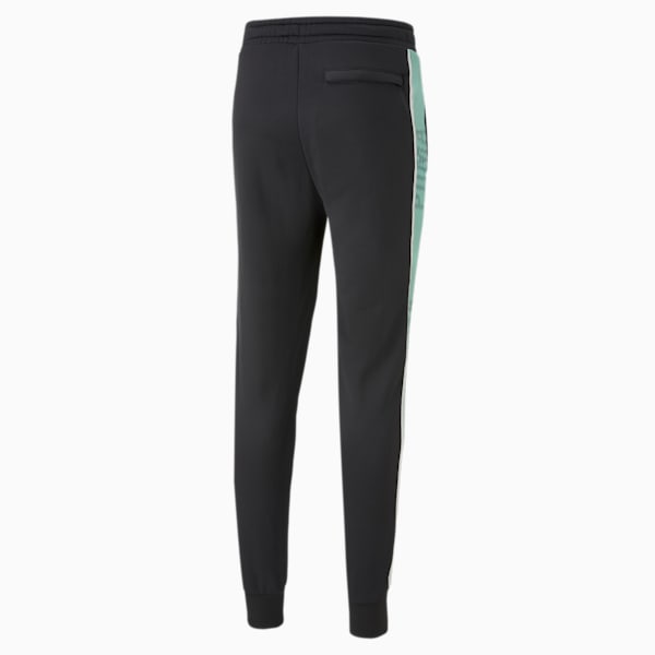T7 Sport Men's Slim Fit Track Pants, PUMA Black-Mint, extralarge-AUS