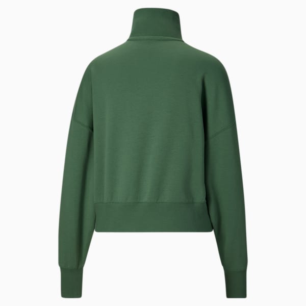 Sudadera sobredimensionada con media cremallera para mujer Infuse, Deep Forest, extralarge