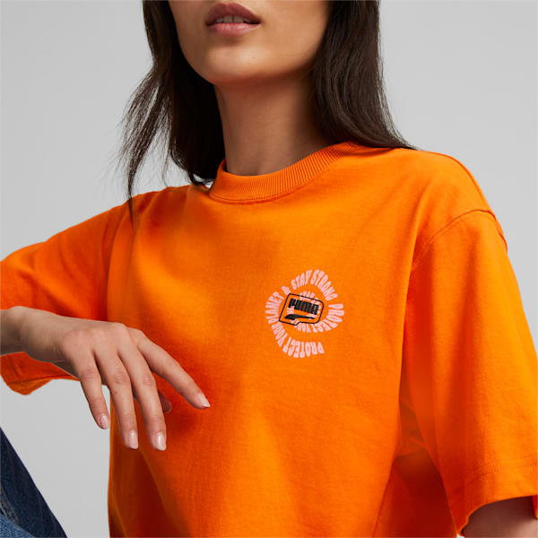 DOWNTOWN Graphic Women's Relaxed Fit T-Shirt, Cayenne Pepper, extralarge-IND