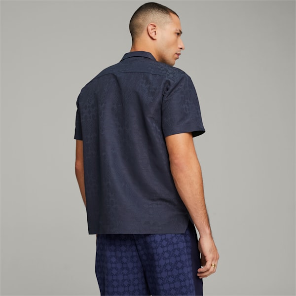 PUMA x DAPPER DAN Men's Short Sleeve Shirt, PUMA Navy, extralarge