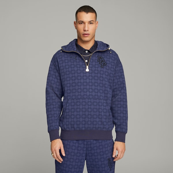 Louis Vuitton Monogram Zip-Through Hoodie, Blue, Xs