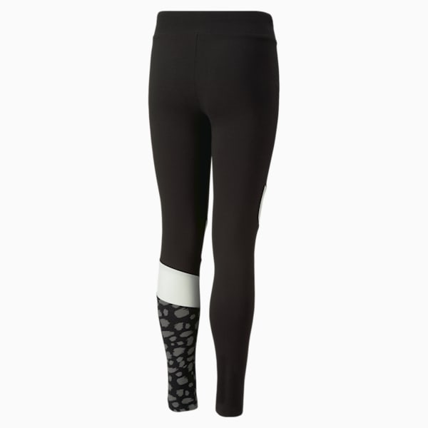 Essentials+ Animal Block Girls Leggings, PUMA Black, extralarge-IND