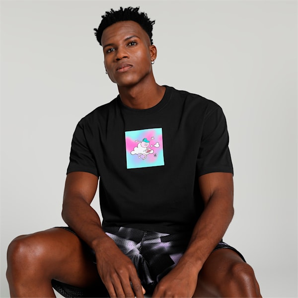 PUMA X 8ENJAMIN Men's Relaxed Fit T-Shirt, PUMA Black, extralarge-IND