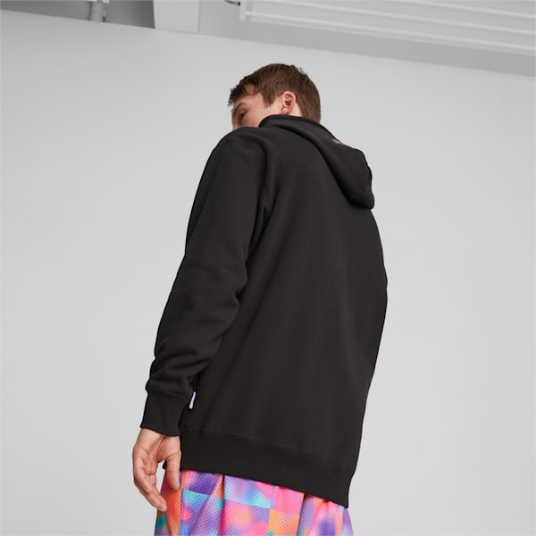 PUMA X 8ENJAMIN Men's Relaxed Fit Hoodie, PUMA Black, extralarge-IND