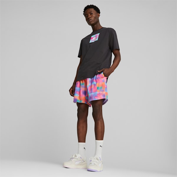 PUMA X 8ENJAMIN AOP Men's Shorts, Electric Peppermint, extralarge-IND