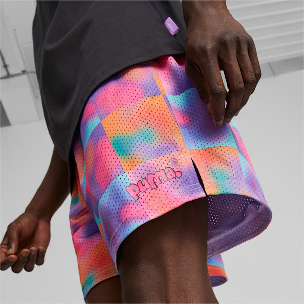 PUMA x 8ENJAMIN Printed Shorts Men, Electric Peppermint, extralarge-GBR