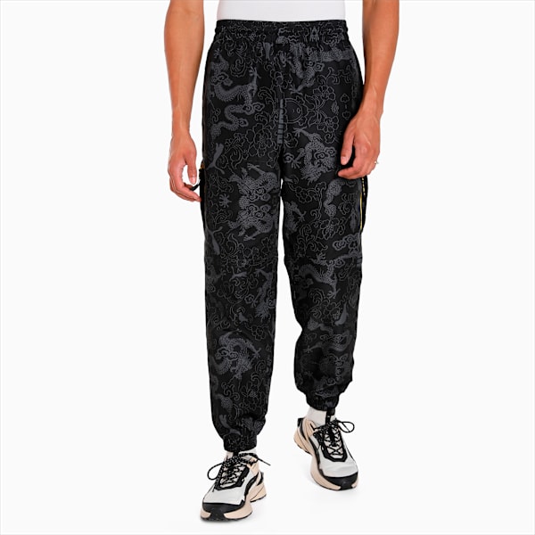 PUMA x STAPLE Men's Regular Fit Woven Pants, PUMA Black, extralarge-IND