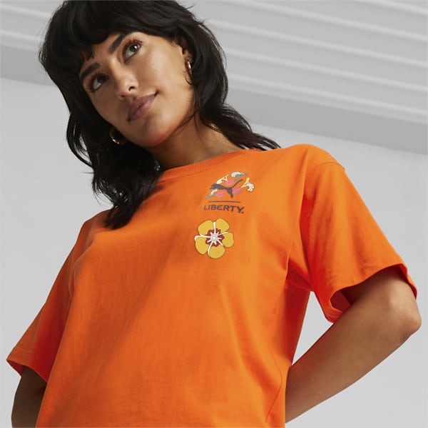 ウィメンズ PUMA x LIBERTY グラフィック Tシャツ, Cayenne Pepper, extralarge-AUS