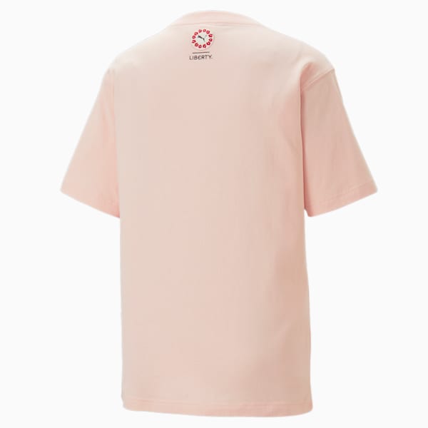 PUMA x LIBERTY Women's Graphic Tee, Rose Dust, extralarge