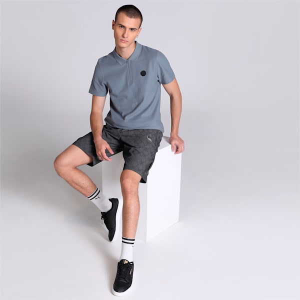 PUMA x one8 Jacquard Men's Slim Fit Polo, Gray Tile, extralarge-IND