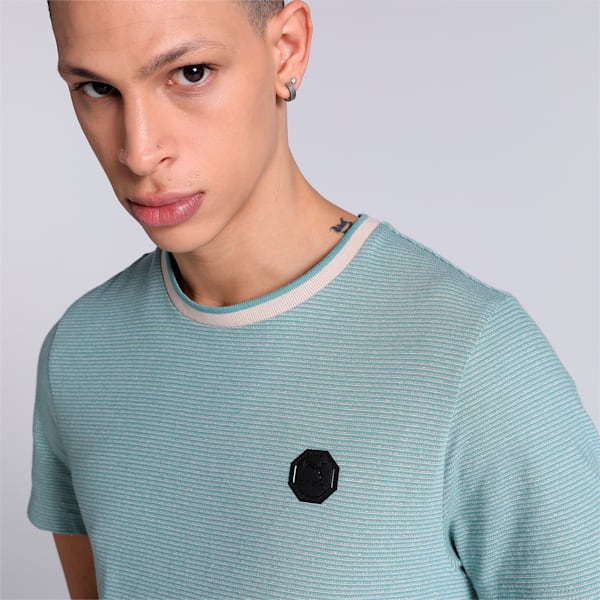 PUMA x one8 Jacquard Men's Slim Fit T-Shirt, Adriatic, extralarge-IND