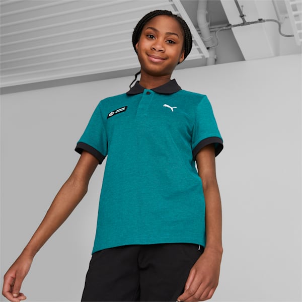 Mercedes AMG Petronas 2-tone Youth Regular Fit Polo, PUMA Black, extralarge-IND