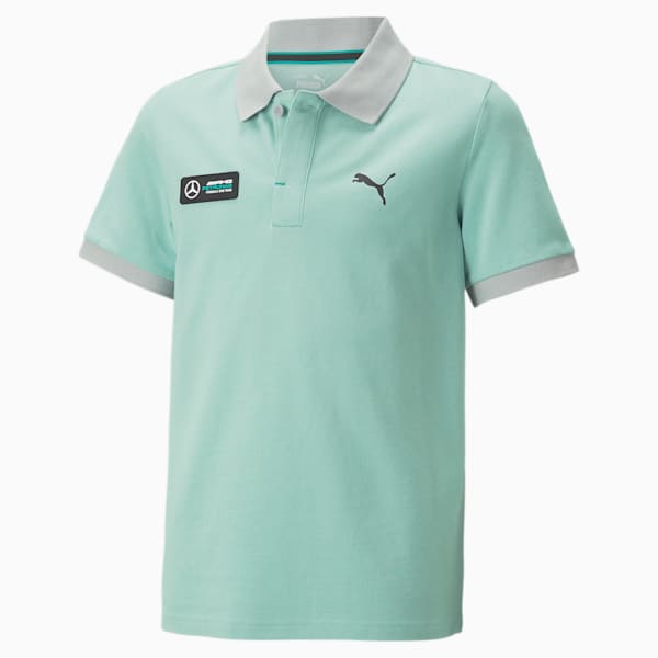 Mercedes AMG Petronas 2-tone Youth Polo, Mercedes Team Silver