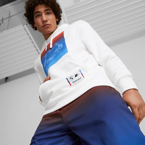 BMW M Motorsport Road Trip Men's Hoodie, PUMA White, extralarge