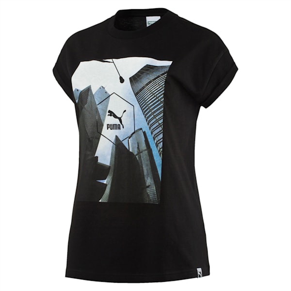 Women's Brand Plus T-Shirt, Cotton Black, extralarge-IND