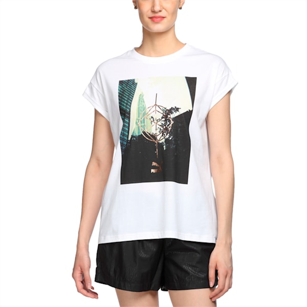 Women's Brand Plus T-Shirt, Puma White, extralarge-IND