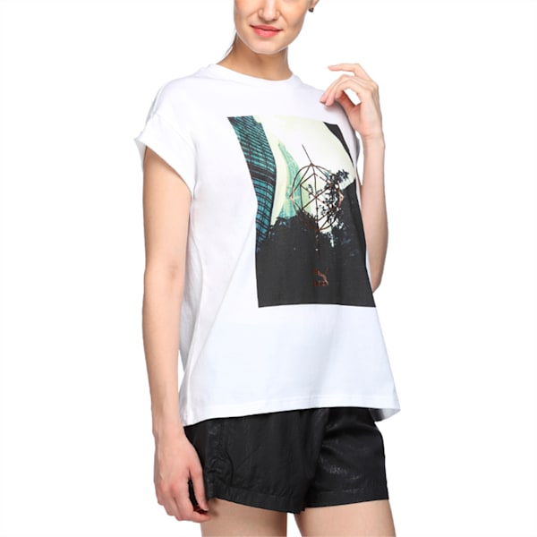 Women's Brand Plus T-Shirt, Puma White, extralarge-IND