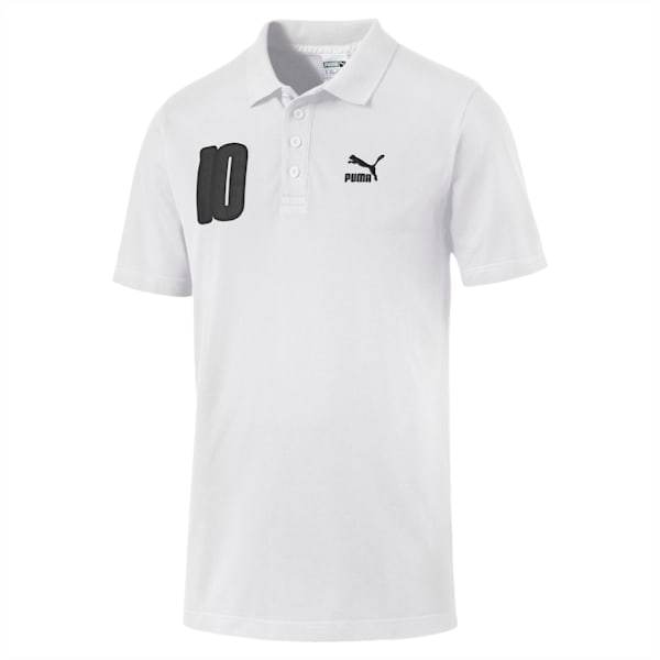 Football Polo, white, extralarge-IND