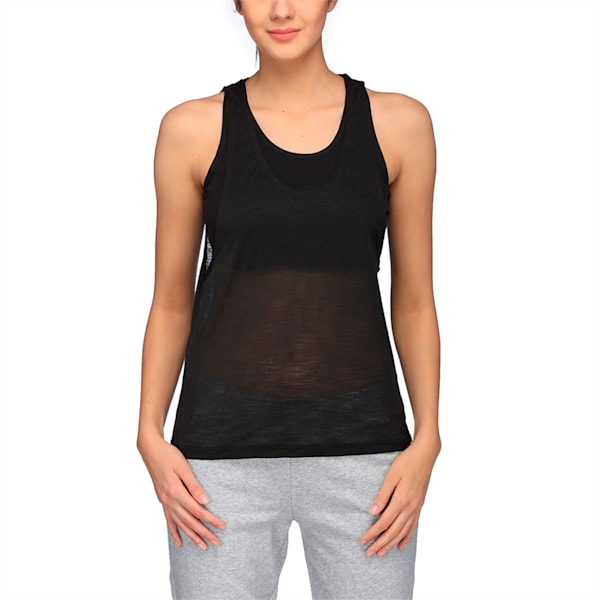 Archive Women's Overlay Tank Top, Puma Black, extralarge-IND