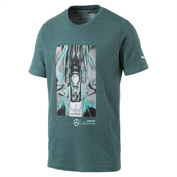 Mercedes Drivers Men's T-Shirt, Deep Teal Heather, extralarge-IND