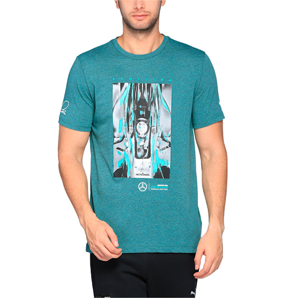Mercedes Drivers Men's T-Shirt, Deep Teal Heather, extralarge-IND