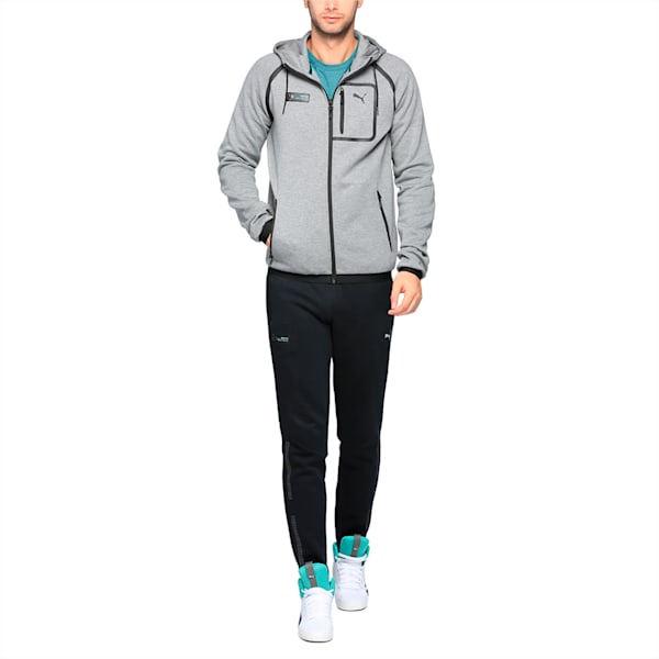 MERCEDES AMG PETRONAS Men's Full Zip Hoodie, Medium Gray Heather, extralarge-IND