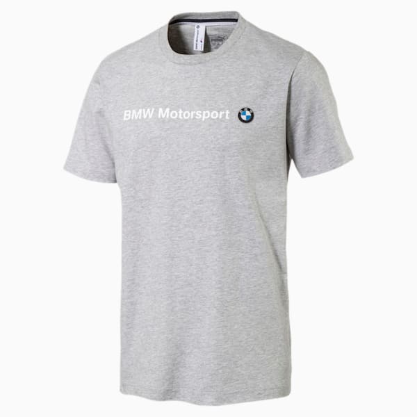 BMW Motorsport Men's Logo T-Shirt, Light Gray Heather, extralarge