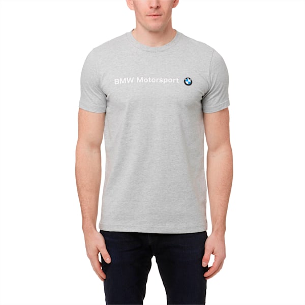 BMW Motorsport Men's Logo T-Shirt, Light Gray Heather, extralarge
