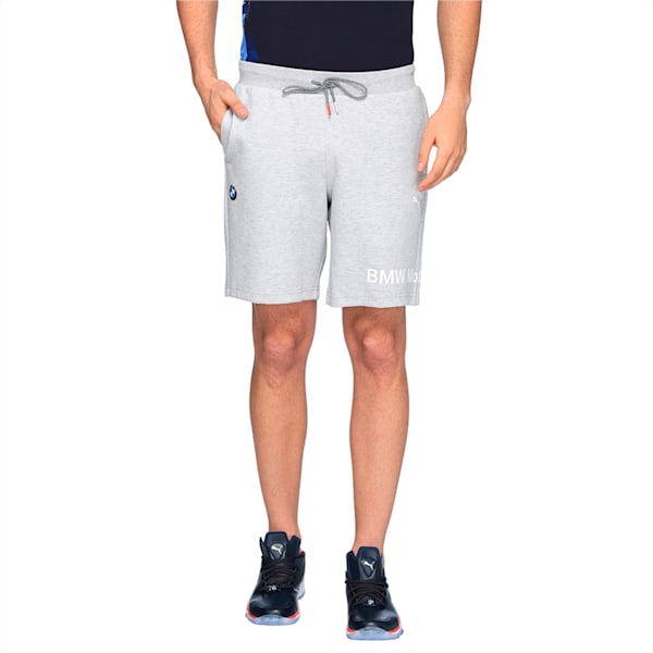 BMW Motorsport Men's Sweat Shorts, Light Gray Heather, extralarge-IND