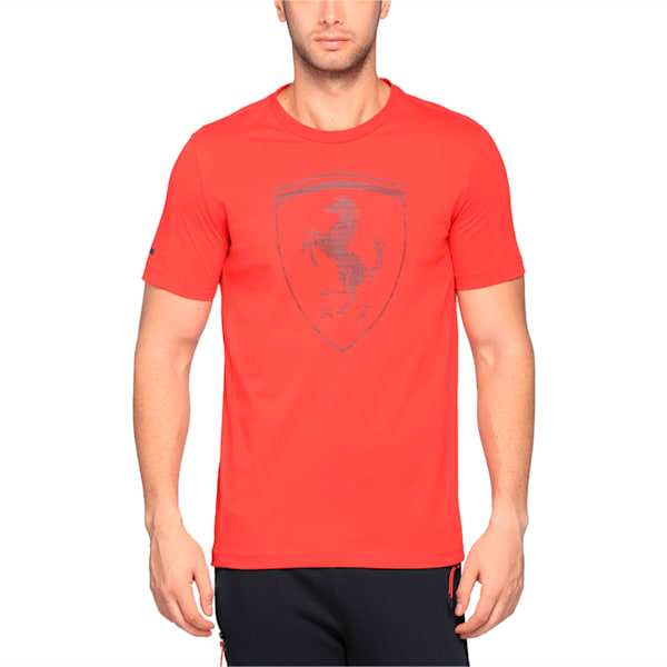 Ferrari Big Shield Men's T-Shirt, Rosso Corsa, extralarge-IND