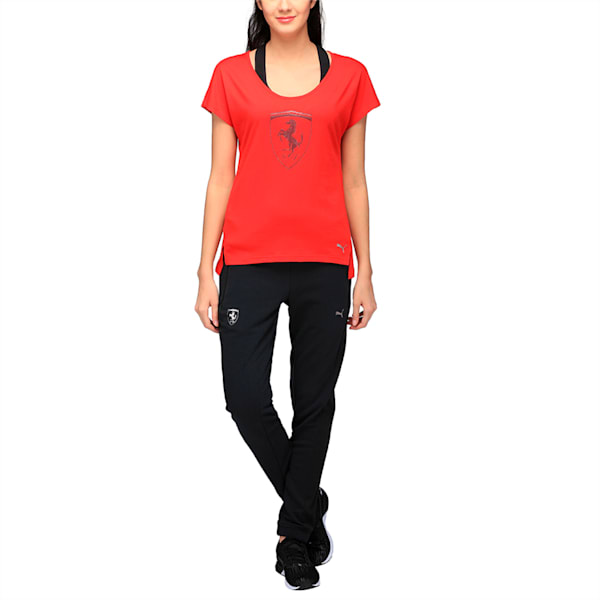 Ferrari Women’s Big Shield Women's T-Shirt, Rosso Corsa, extralarge-IND