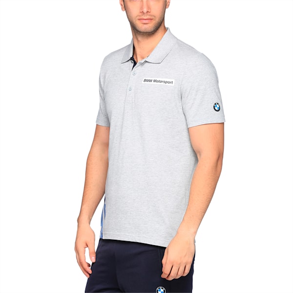 BMW Motorsport Men's Graphic Polo, Light Gray Heather, extralarge-IND