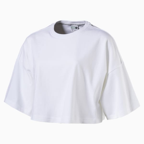 XTREME CROPPED TOP, Puma White, extralarge
